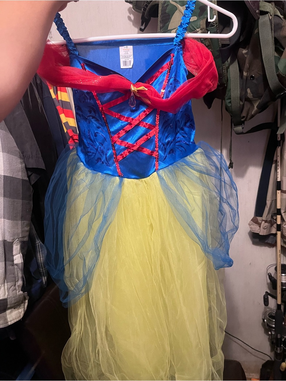 Girls Blue, Red & Yellow Fairy Princess Halloween Dress